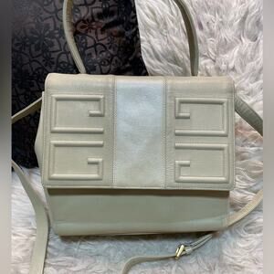 Givenchy Ivory Leather Shoulder bag/ Hand Bag w/ COA